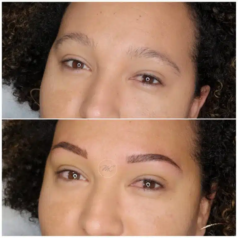 Sourcils poudrés